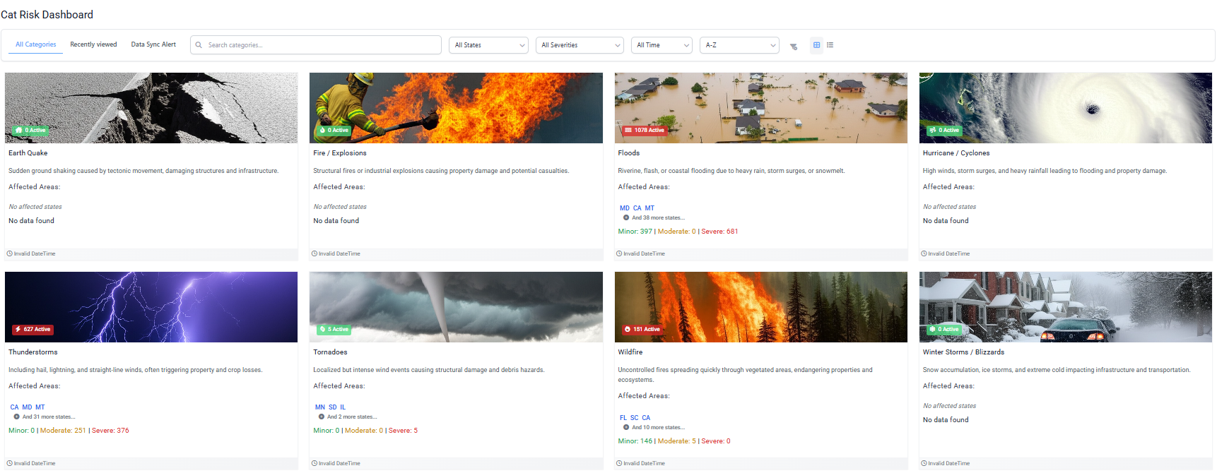 Emergency response dashboard